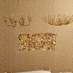 Люстра золотая с декором в виде веток эвкалипта Eucalyptus Branches варинант исполнения - 5 | Loft Concept в Тюмени