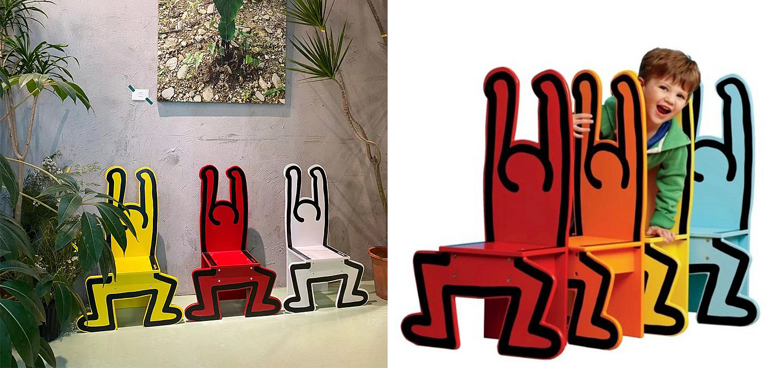 Детский стул Chaise Keith Haring Dancer Vilac Красный Детский стул Chaise Keith Haring Dancer Vilac Красный - Loft-Concept в Тюмени