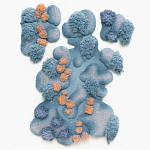 Тканый вручную Большой абстрактный гобелен Frost Forest варинант исполнения - 3 | Loft Concept в Тюмени