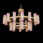 Люстра двухъярусная круглая с текстурными цилиндрическими плафонами Glimpse варинант исполнения - 2 | Loft Concept в Тюмени