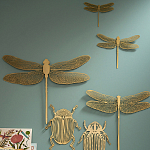 Настенный декор из двух декоративных стрекоз Flight of the Dragonfly варинант исполнения - 2 | Loft Concept в Тюмени