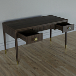 Письменный стол Elsa Dreams Walnut Шпон дерево с двумя ящиками варинант исполнения - 3 | Loft Concept в Тюмени