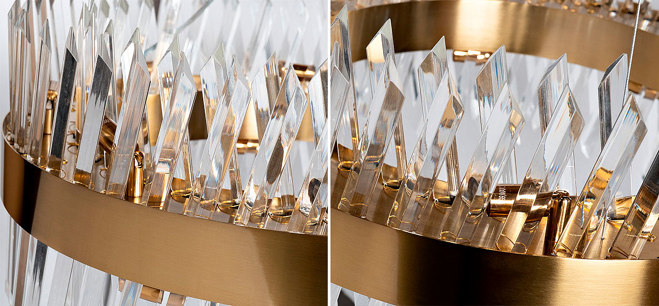 Люстра стеклянная Chantal латунь 60 см - Loft-Concept в Тюмени