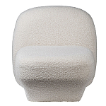 Кресло без подлокотников с обивкой из белой ткани букле Pacification варинант исполнения - 2 | Loft Concept в Тюмени