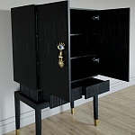 Кабинетный шкаф Elsa Dreams Black с 2-мя ящиками варинант исполнения - 3 | Loft Concept в Тюмени