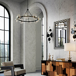 Люстра круглая с литыми стеклянными дисками Olympe Glass Chandelier варинант исполнения - 4 | Loft Concept в Тюмени