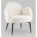 Полукресло Wave Stripes букле белый варинант исполнения - 1 | Loft Concept в Тюмени