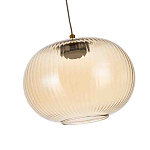 Подвесной светильник с янтарным рифленым стеклянным плафоном Ferm Living варинант исполнения - 5 | Loft Concept в Тюмени