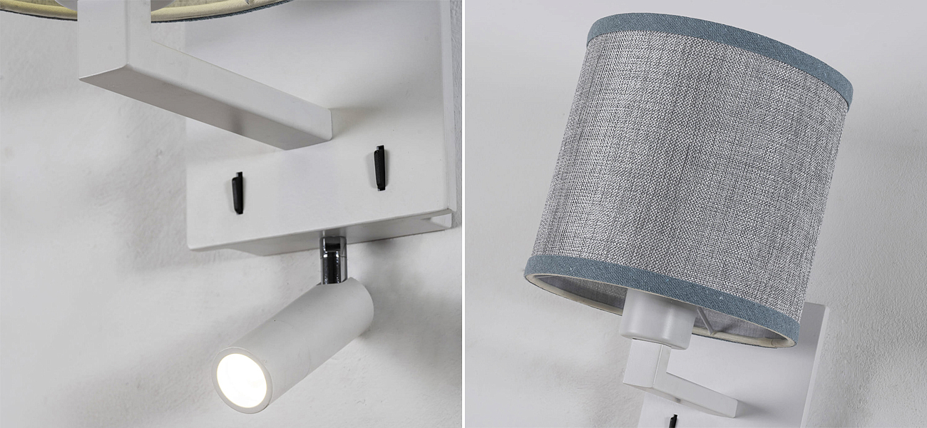 Бра с абажуром и поворотным спотом Trumpet Lamp White Бра с абажуром и поворотным спотом Trumpet Lamp White - Loft-Concept в Тюмени