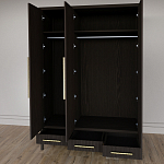 Большой Шкаф Primo Темный орех с 3 дверьми и 3 выдвижными ящиками варинант исполнения - 9 | Loft Concept в Тюмени