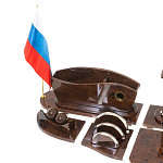 Настольный письменный набор с часами из природного камня обсидиана Competent Leader варинант исполнения - 3 | Loft Concept в Тюмени