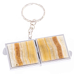 Зеркало брелок складное двухстороннее из натурального камня Оникс Silver Stone Mirrors варинант исполнения - 5 | Loft Concept в Тюмени