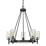  Люстра с 5-ю цилиндрическими плафонами из стекла с пузырьками Hinkley варинант исполнения - 1 | Loft Concept в Тюмени