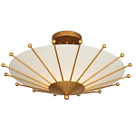 Потолочный светильник в форме конуса с каркасом золотого цвета и тканевым абажуром Inspiration in Light варинант исполнения - 2 | Loft Concept в Тюмени