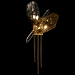 Бра с 2-мя плафонами из стекла и металла и вертикальными подвесками Gilded Mirage  варинант исполнения - 4 | Loft Concept в Тюмени