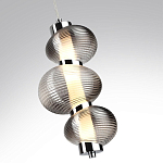 Подвесной светильник с 3-мя рифлеными стеклянными шарами Marcelh Light варинант исполнения - 9 | Loft Concept в Тюмени