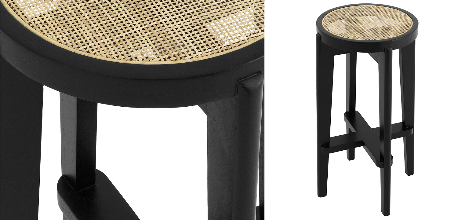 Барный стул Eichholtz Bar Stool Dareau black Барный стул Eichholtz Bar Stool Dareau black - Loft-Concept в Тюмени