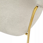 Стул Singer Chair с подлокотниками серый на золотистых ножках варинант исполнения - 7 | Loft Concept в Тюмени