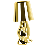 Настольная лампа фигурная золотого цвета с гладким абажуром Высота 19 см Sophia варинант исполнения - 4 | Loft Concept в Тюмени