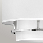 Потолочный светильник с двухслойным белым текстильным абажуром Hinkley варинант исполнения - 23 | Loft Concept в Тюмени