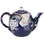 Чайный сервиз из фарфора темно-синий с рисунком цветов на 6 персон 14 предметов 300 мл Garden Whisper Porcelain Set  варинант исполнения - 2 | Loft Concept в Тюмени