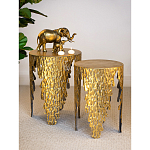 Столик дизайнерский Copper streaks варинант исполнения - 8 | Loft Concept в Тюмени