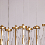 Люстра с 9-ю прозрачными стеклянными плафонами в форме капли Lucid Rain  варинант исполнения - 6 | Loft Concept в Тюмени