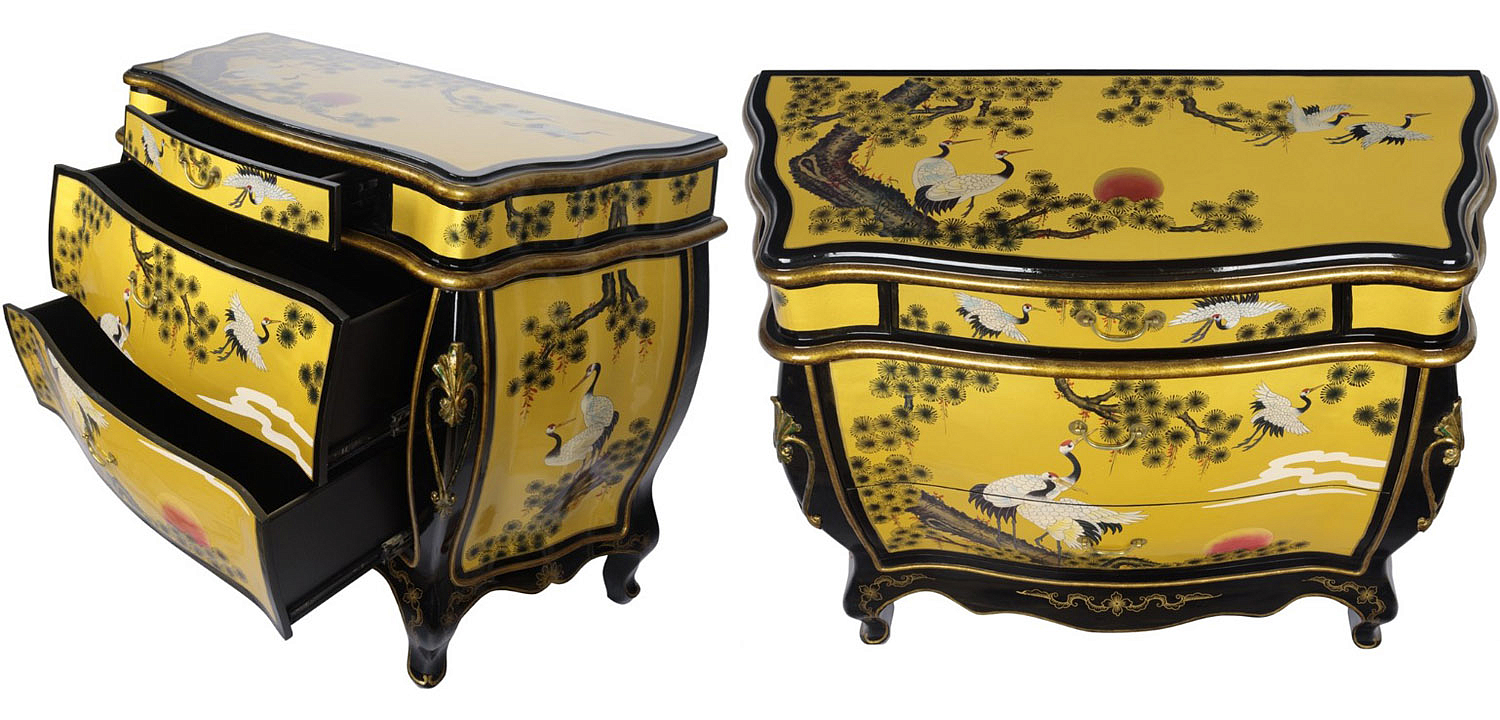 Китайский комод с журавлями Grus chest of drawers Китайский комод с журавлями Grus chest of drawers - Loft-Concept в Тюмени