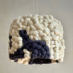 Светильник вязаный из шерсти Черно-белый варинант исполнения - 1 | Loft Concept в Тюмени