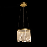 Подвесной светильник цилиндрической формы с прозрачным волнистым плафоном Wave Line варинант исполнения - 3 | Loft Concept в Тюмени