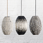 Подвесной светильник вертикальной овальной формы украшенный круглыми бусинами Gradient Oval Pendant Lamp  варинант исполнения - 2 | Loft Concept в Тюмени