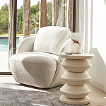 Полукруглое кресло из обивки меланж Halle Melange Armchair варинант исполнения - 6 | Loft Concept в Тюмени