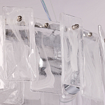 Люстра круглая с подвесными прямоугольными пластинами из стекла Glacier Panels варинант исполнения - 4 | Loft Concept в Тюмени