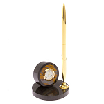 Часы настольные с ручкой из натурального камня Stone Clock варинант исполнения - 11 | Loft Concept в Тюмени