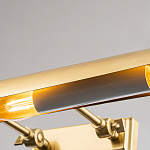 Светильник для картин цвета состаренная латунь с широким плафоном на прямоугольном основании Elstead Lighting варинант исполнения - 2 | Loft Concept в Тюмени