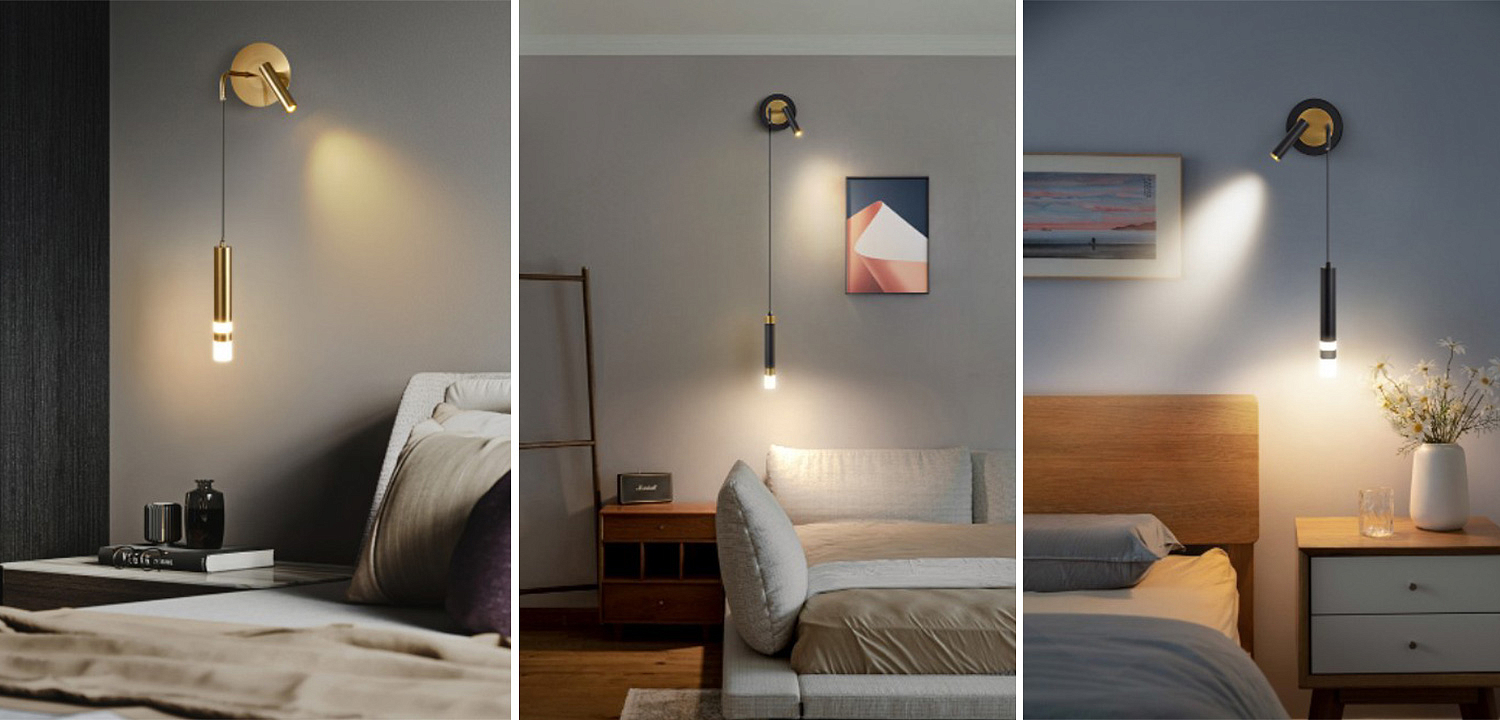 Бра-спот с подвесным светильником Spot Sconce Hanging Lamp Бра-спот с подвесным светильником Spot Sconce Hanging Lamp - Loft-Concept в Тюмени