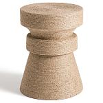 Приставной стол с отделкой из джута Juti D35 см варинант исполнения - 1 | Loft Concept в Тюмени