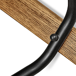 Барный стул со спинкой и металлической подставкой на 4-х деревянных ножках Зеленый Велюр Vendramin Chair варинант исполнения - 5 | Loft Concept в Тюмени