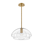 Подвесной светильник с прозрачным двойным стеклянным плафоном в форме купола и внутренней сферой Hinkley варинант исполнения - 10 | Loft Concept в Тюмени