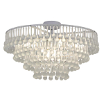 Люстра подвесная круглая с молочными стеклянными подвесками в форме капель Droplet Chandelier варинант исполнения - 2 | Loft Concept в Тюмени