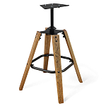 Барный стул со спинкой и подлокотниками на 4-х деревянных ножках Douglas Rhombus Серый Велюр варинант исполнения - 5 | Loft Concept в Тюмени