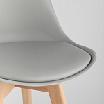 Стул с основой из пластика и мягким сиденьем Arvika Grey варинант исполнения - 7 | Loft Concept в Тюмени