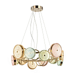 Люстра с плафонами из разноцветного стекла Glass Peonies варинант исполнения - 2 | Loft Concept в Тюмени