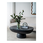 Столик кофейный черного цвета с овальной столешницей и круглым основанием Black Dalmen Table варинант исполнения - 8 | Loft Concept в Тюмени