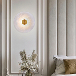 Бра светодиодный с мраморным рассеивателем латунь варинант исполнения - 3 | Loft Concept в Тюмени