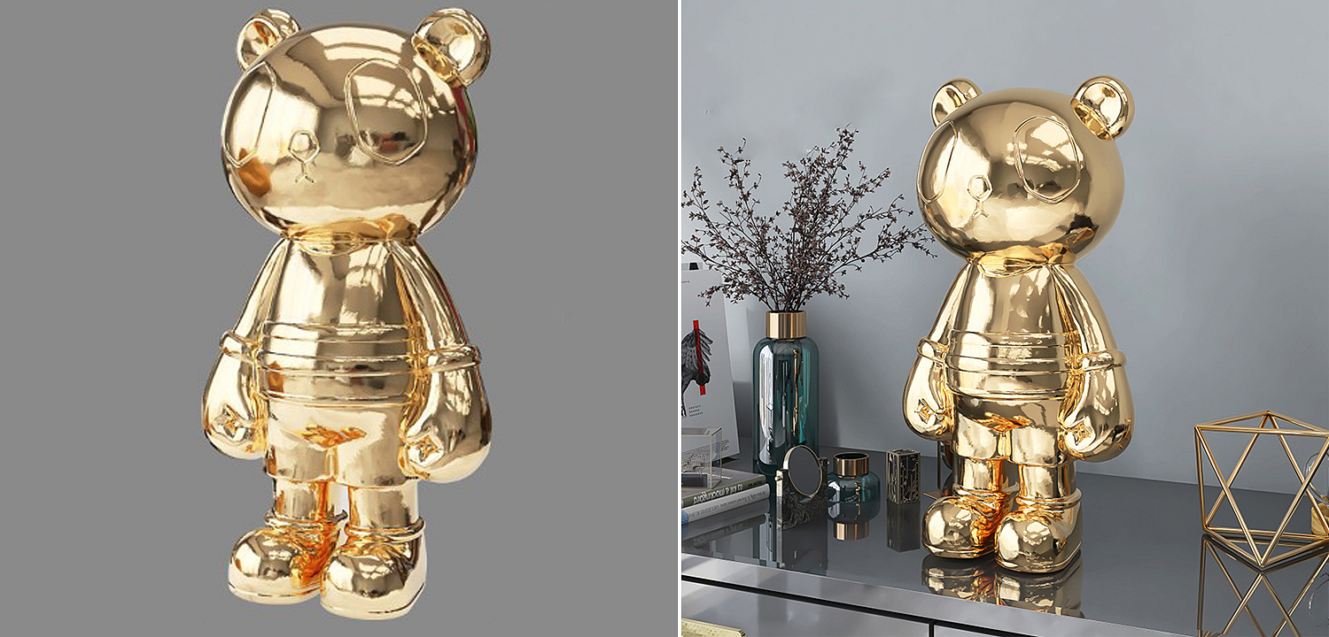 Аксессуар для интерьера Золотая Панда Kanye Bear Takashi Murakami Аксессуар для интерьера Золотая Панда Kanye Bear Takashi Murakami - Loft-Concept в Тюмени