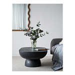 Столик кофейный черного цвета с овальной столешницей и круглым основанием Black Dalmen Table варинант исполнения - 10 | Loft Concept в Тюмени