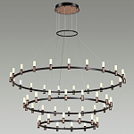 Люстра подвесная с тремя круглыми ярусами и цилиндрическими плафонами Arnaut Light варинант исполнения - 3 | Loft Concept в Тюмени