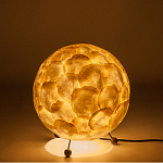 Настольная лампа из перламутра на металлическом каркасе Indonesian Egg варинант исполнения - 4 | Loft Concept в Тюмени