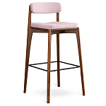 Барный стул из массива ясеня с обивкой из рогожки Elegant Ash варинант исполнения - 2 | Loft Concept в Тюмени